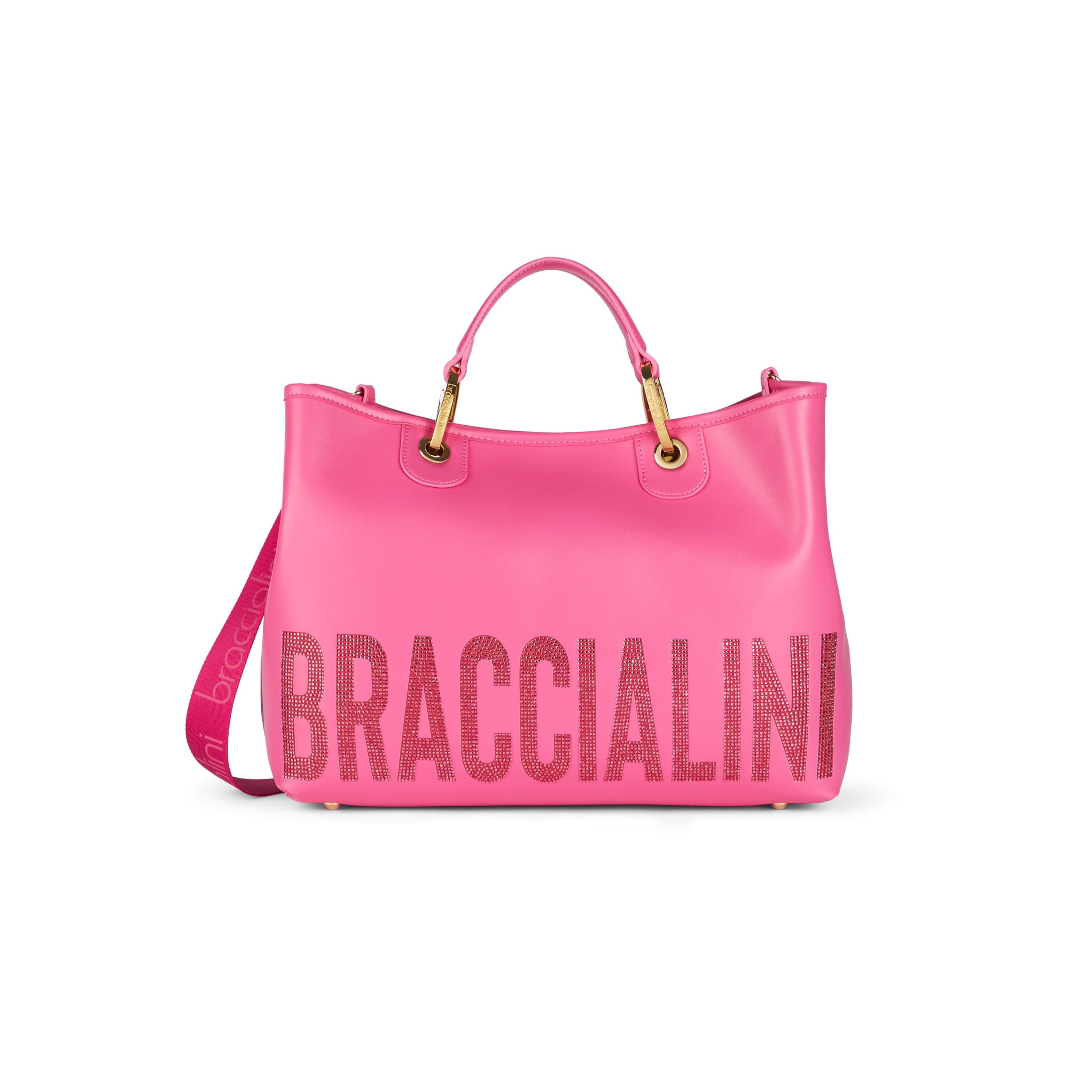 Braccialini Borsa a Mano Donna Beth Special: Maxi Logo Strass
