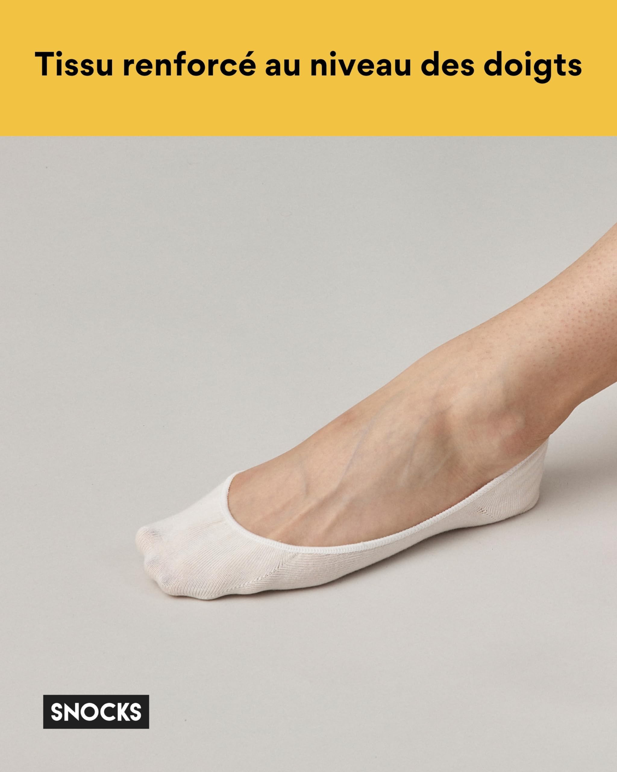 Snocks Protège Pieds Femme - Chaussettes Invisibles Femme: Confortable et Agrèable à Porter - Protege Pied Femme - Socquettes Femme et Chaussette Invisible Homme