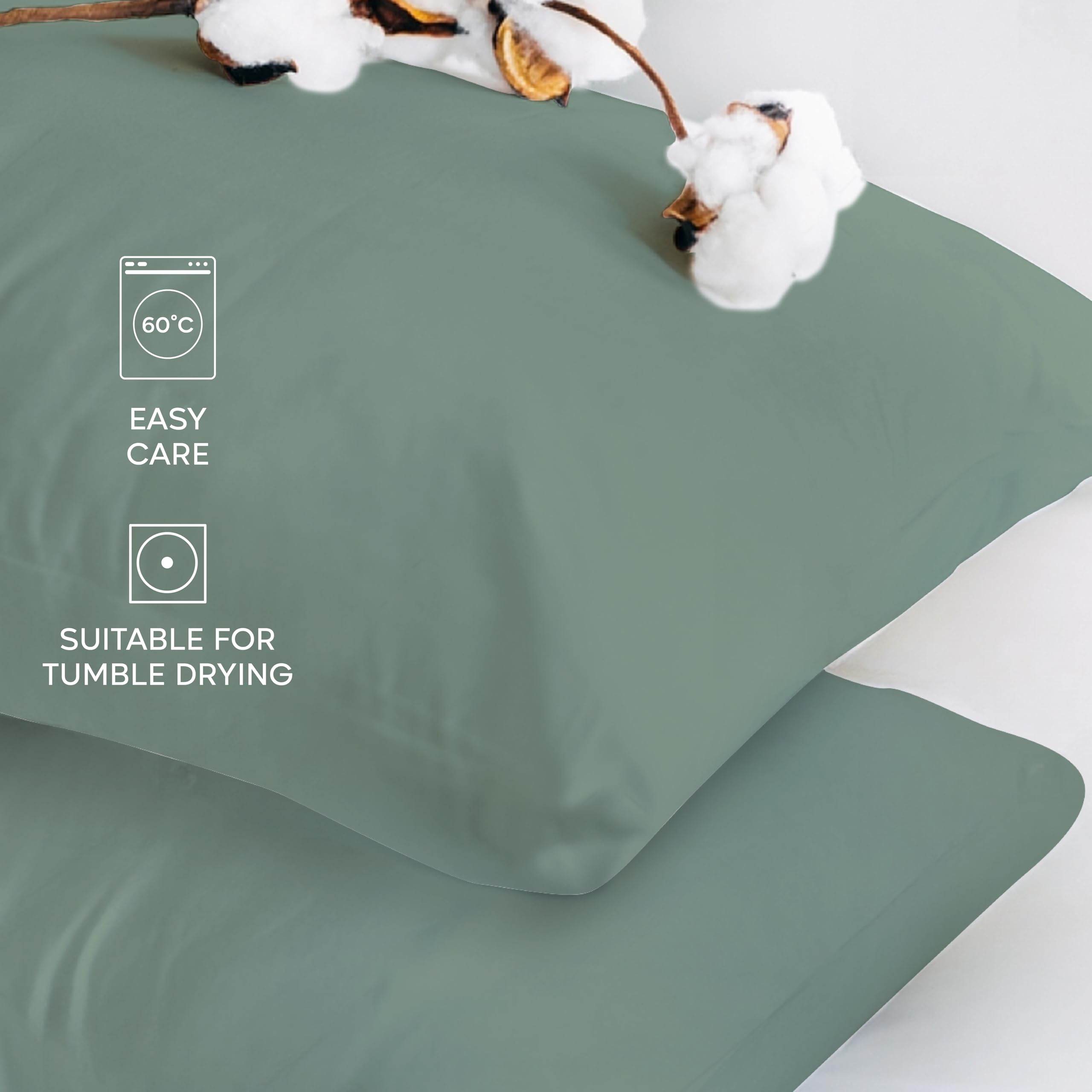 Dreamzie Kissenbezug 40x70 (Set mit 2) - 100% Jersey Baumwolle 150 g/qm Kissenbezüge -Beige