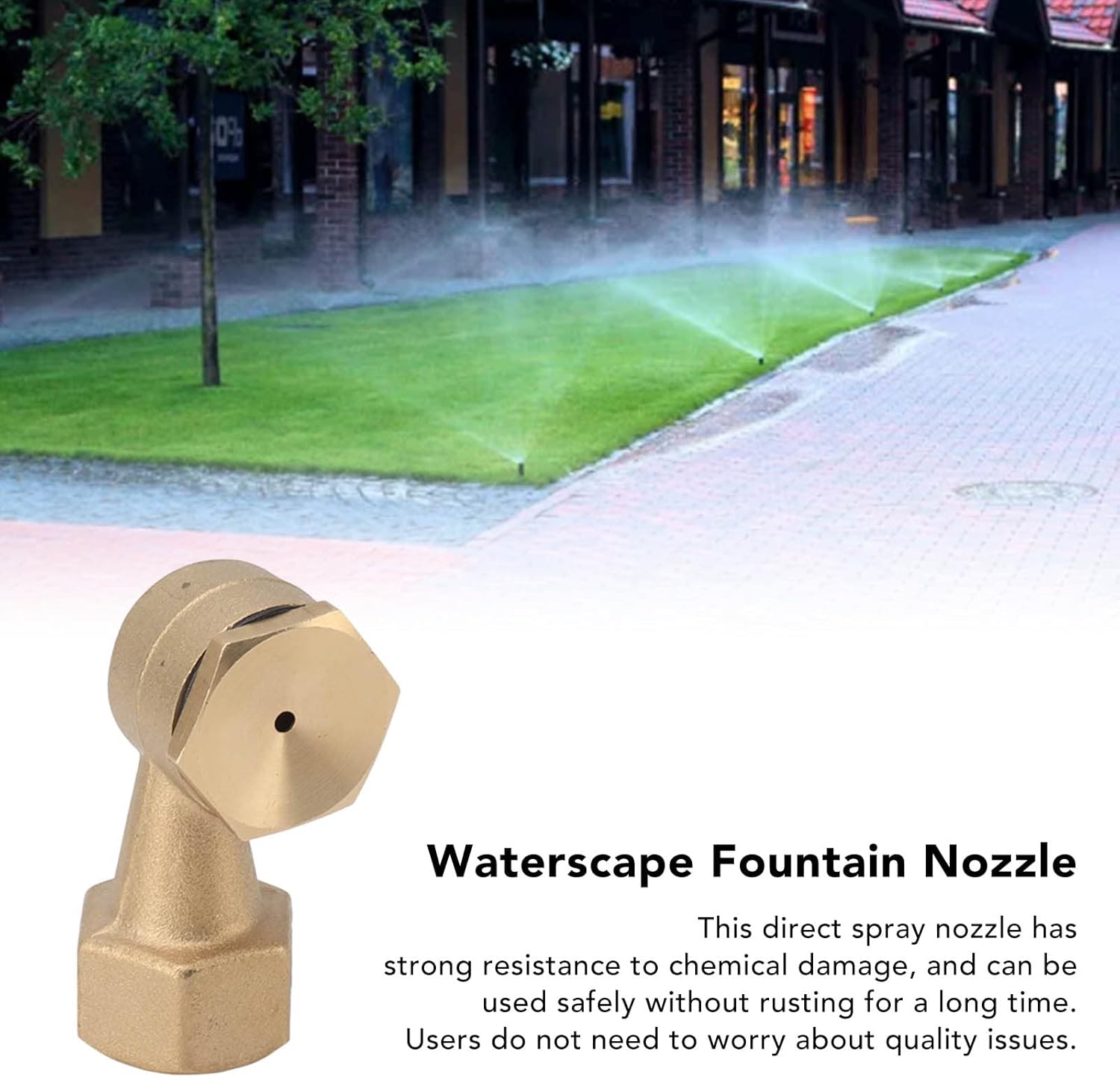 Nozzle,Brass Pond Water Spray,Fountain Nozzle,5PCS G1/2in Female Thread Brass Deck Jet Nozzles Waterscape Fountain Nozzle Automatic Waterscape Nozzle for Garden Yard Hotel Fountain