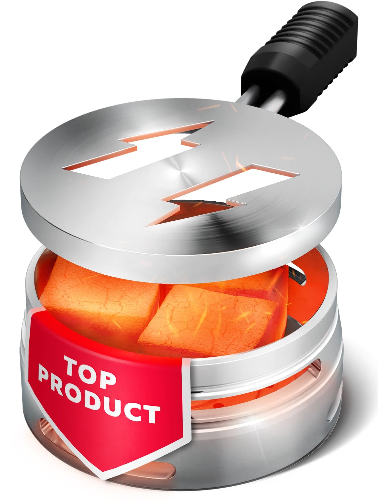 M. ROSENFELD Hookah Charcoal Holder – Hookah Heat Management System - Hookah Head for Perfect Shisha Hookah Flavor - Ultimate Hookah Accessories and Hookah Flavor Saver Hookah Coal Holder Cover HULI