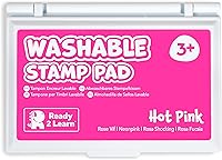 Vista 9 de READY 2 LEARN - Juego de almohadillas de sellos lavables Negro Juego de almohadillas de tinta no tóxica y lavable para niños Resistente a