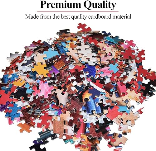 Miniatura 3 de HUADADA Rompecabezas para adultos de 1000 piezas, entrelazado de estantería perfectamente sin polvo, decoración del hogar, fiesta de cumpleaños,