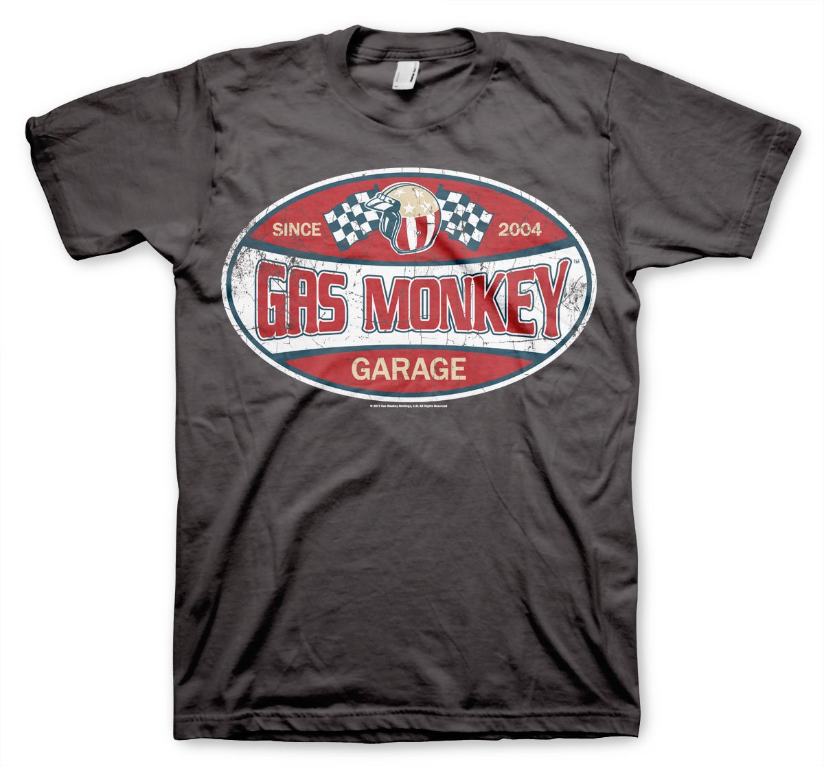 Gas Monkey Garage Men's Dark Grey Officially Licensed Merchandise Gmg Since 2004 Label T-Shirt (Dark Grey), Xxl