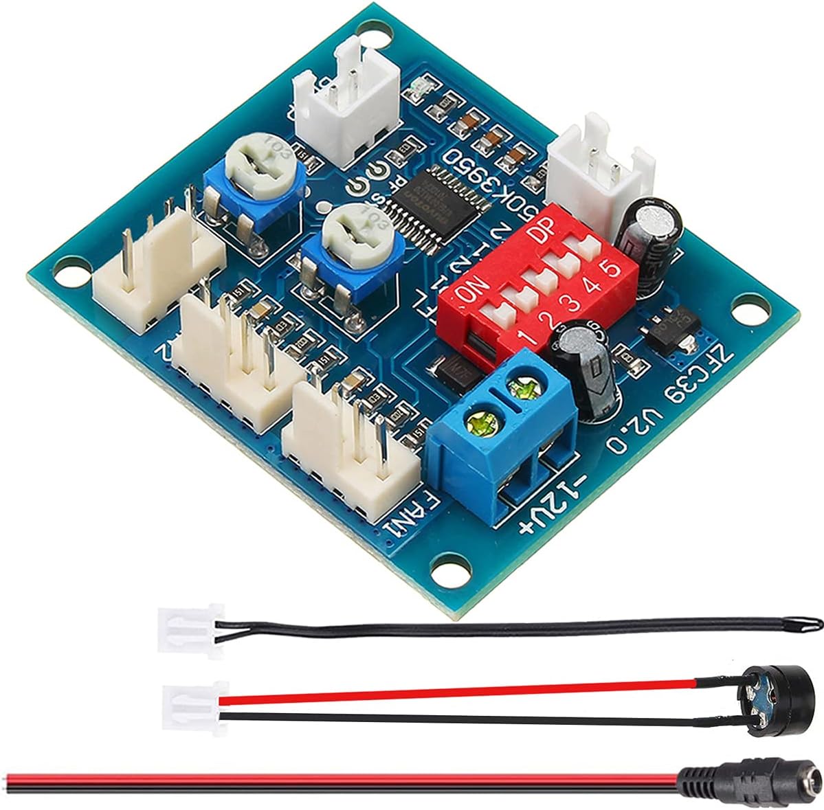 2X DC 12 V 4 Draht PWM Lüfter, Temperaturregelung, Drehzahlregler 2X DC 12 V 4 Draht PWM Lüfter, Temperaturregelung, Drehzahlregler