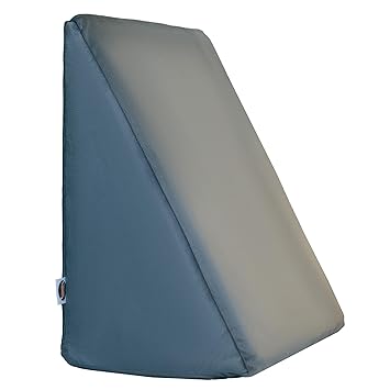 CareFoam Wedge Pillow | Memory Foam Bed Cushion for Back Support, Acid Reflux, GERD, Snoring, Pregnancy & Leg Elevation | Grey Velvet | 18L x 17.5W x 10H | 2-Year Warranty - image, photos