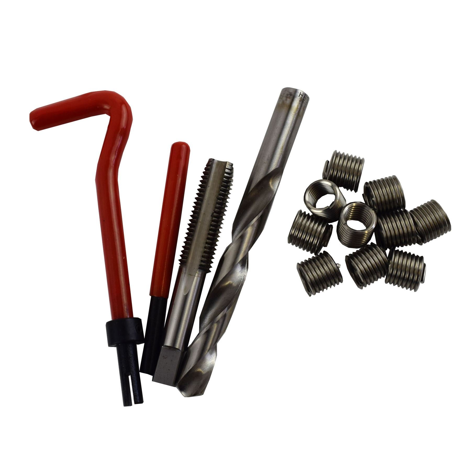 AB Tools-Uninitwa 1/2" x 13 UNC cesarski zestaw frezów naprawczych do kranu Helicoil uszkodzone nici 14 szt. zestaw