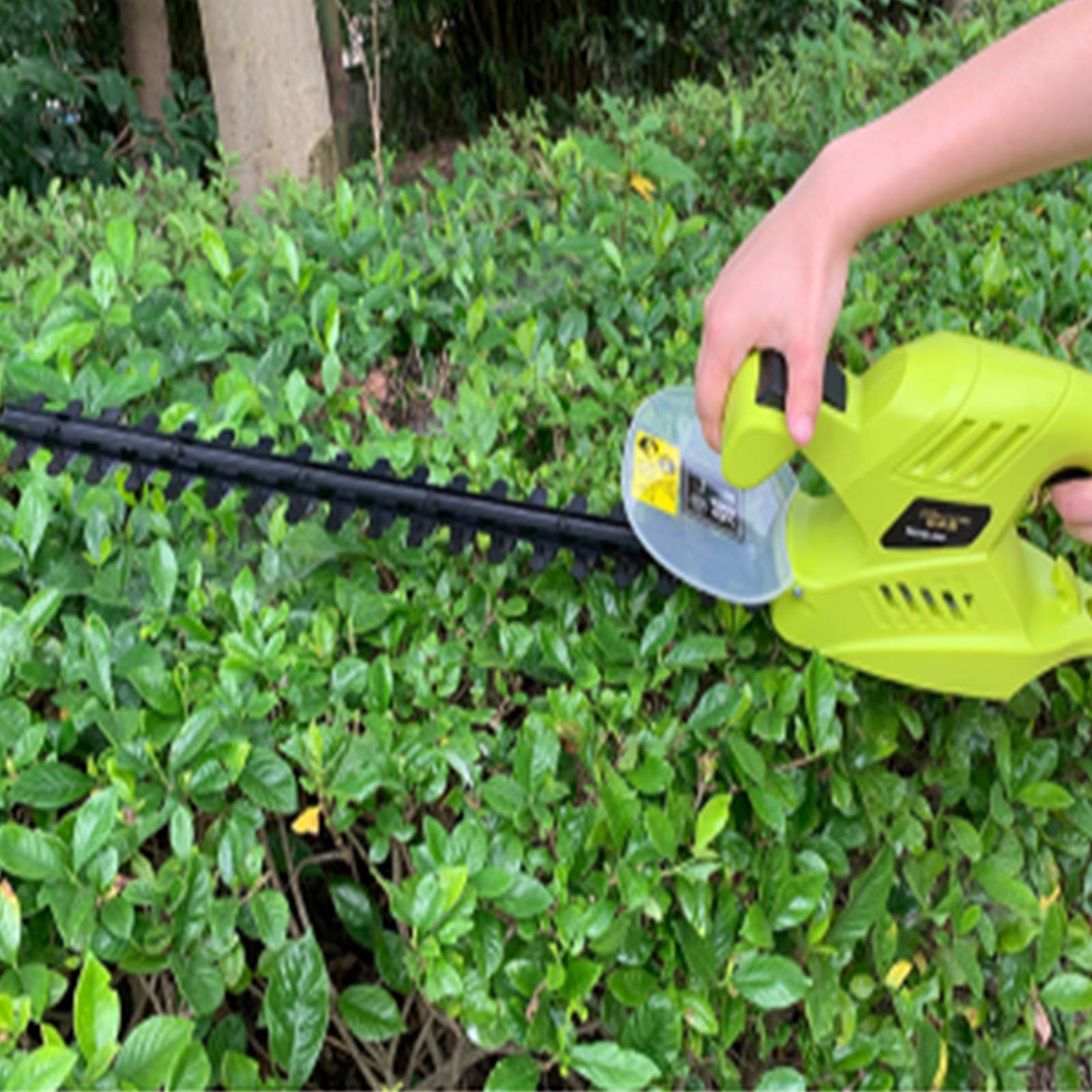 Tijeras cortasetos eléctricas : cortasetos con motor de 600 W, cuchilla de 55 cm de longitud, sin batería y cargador
