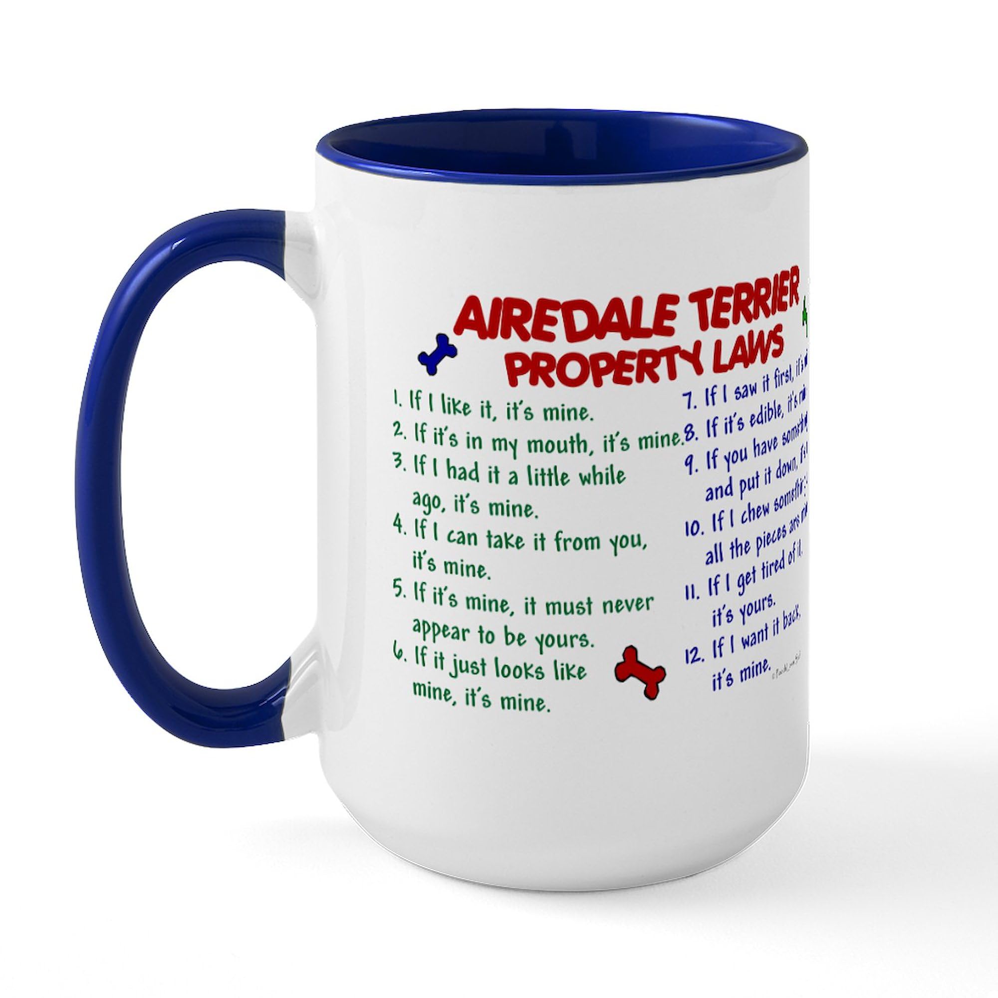 CafePress Airedale Terrier Property Laws 2 Large Mug 15 oz (444 ml) Ceramic Coffee Mug