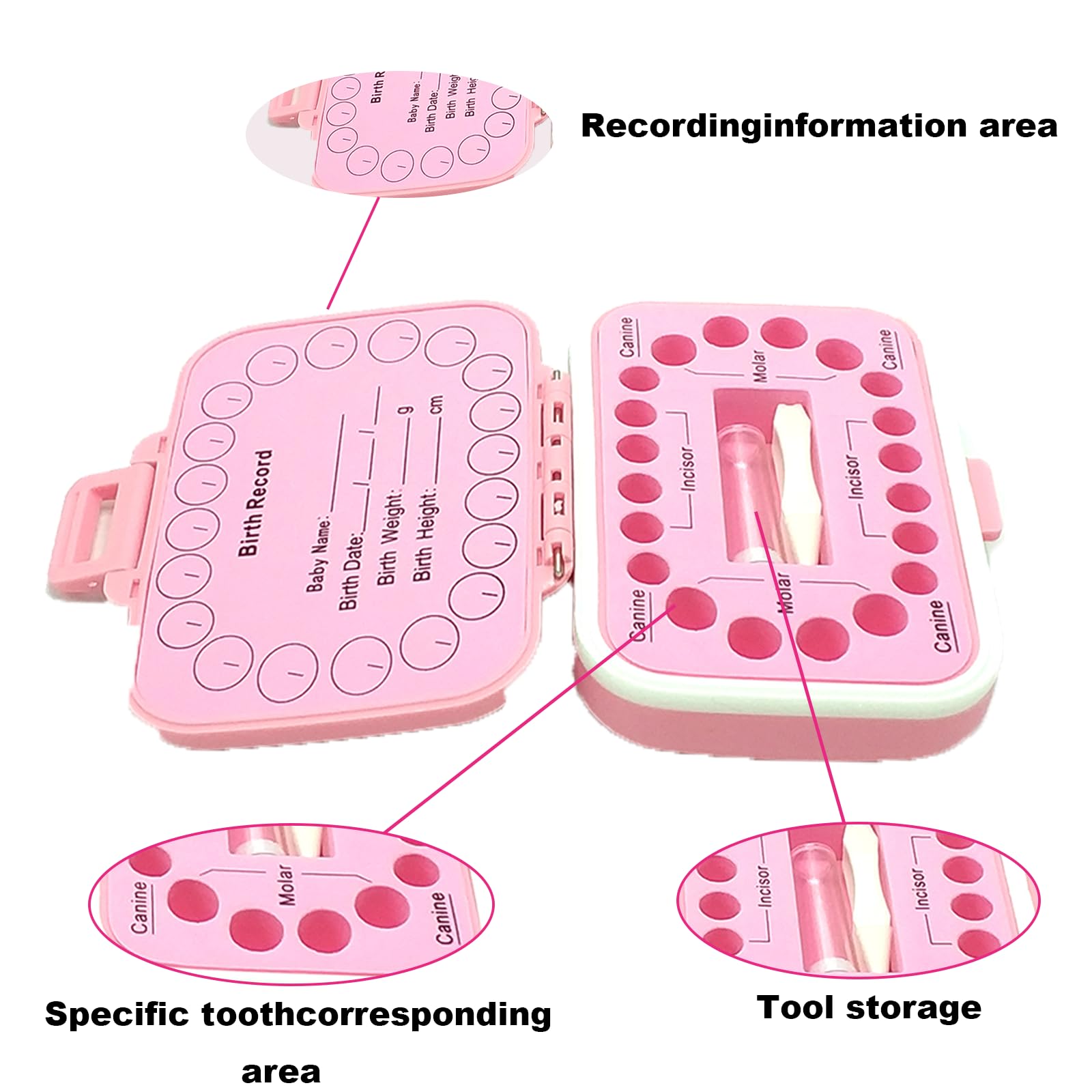 Baby Teeth Box Save Milk Teeth Storage Wooden Box Baby Wooden Tooth Fairy For Children