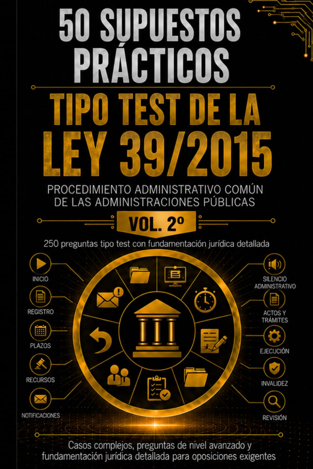 50 SUPUESTOS PRÁCTICOS TIPO TEST DE LA LEY 39/2015 Procedimiento Administrativo Común de las Administraciones Públicas VOL. 2º: Domina el ... y fundamentación jurídica para oposiciones