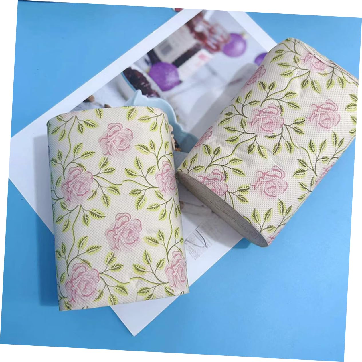 Yardenfun Carta Igienica Resistente e Confortevole in Polpa di Bambù 10 Pezzi e Motivi Distintivi di Rose con Design Elegante per Bagno Casa e Ufficio
