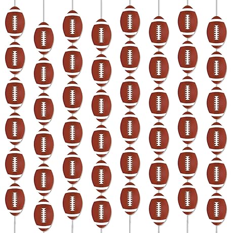 Football Party Decorations Kit - 8 Packs Football Garland Banner Swirls Hanging...