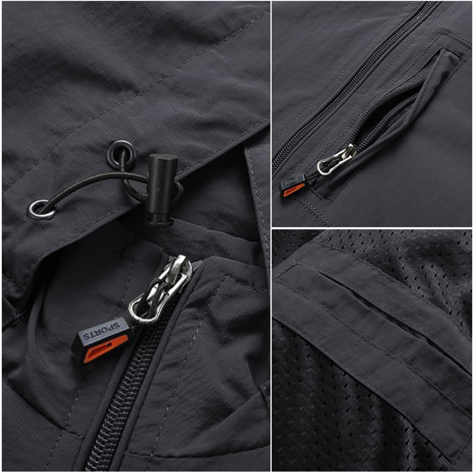 Aotoyou Veste Softshell Hommes Veste de Pluie pour Homme Blouson Imperméables Coupe Vent