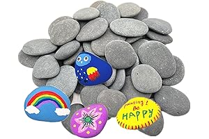 50PCS Rocks for Painting Bulk: Unleash Your Creativity with Flat & Smooth DIY Painting Rocks!