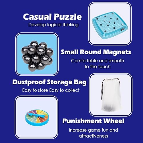 Miniatura 4 de Juego de ajedrez magnético, juego de estrategia de ajedrez magnético con 20 piezas de ajedrez magnéticas, juego de batalla de ajedrez magnético,