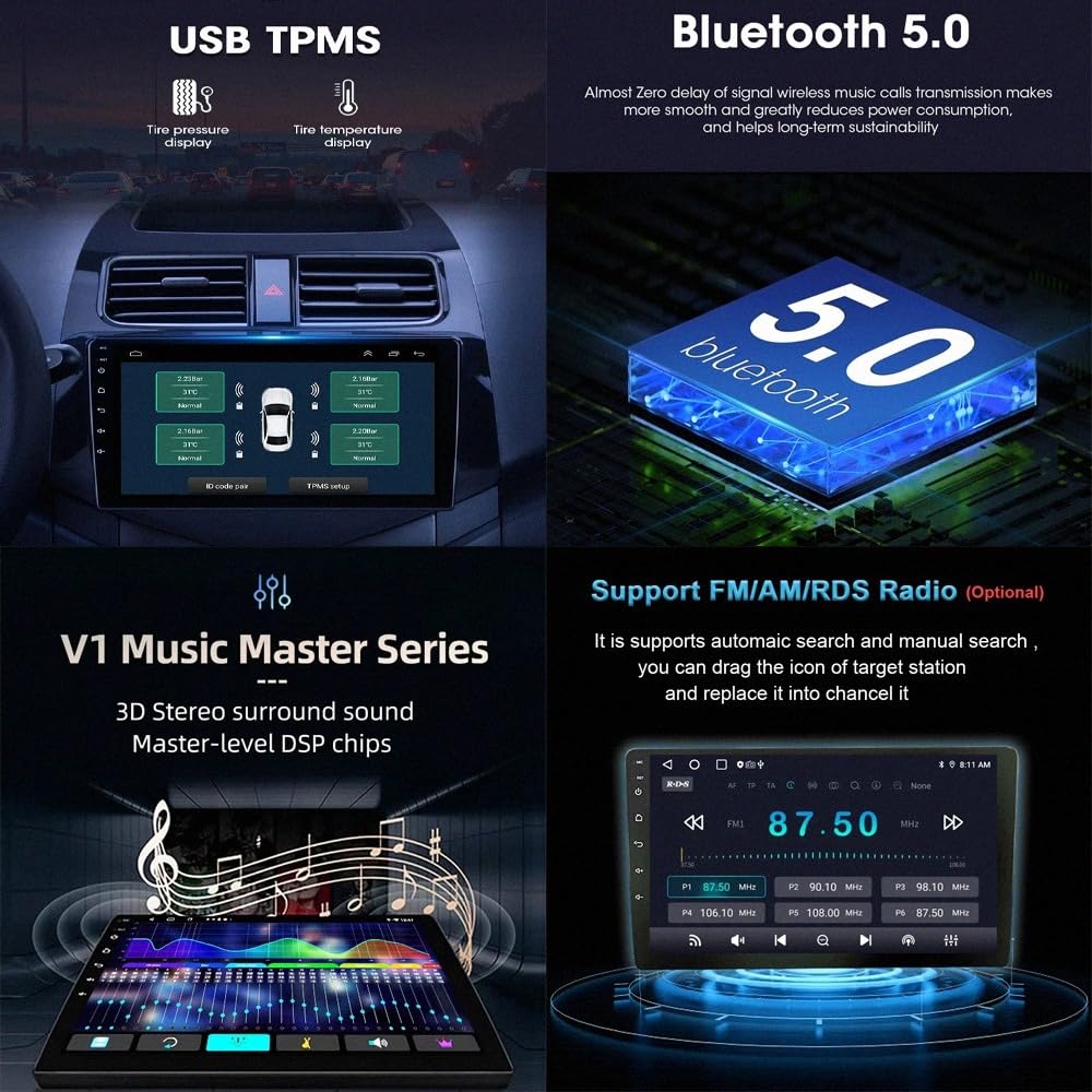Touchscreen Auto Radio per Volkswagen Polo MK4 IV 4 2001-2009 Wireless Carplay Android Auto Stereo Bluetooth Ips con Pantalla Táctil con Gps Navigatore/Swc/Mirror, 4 Nucleo 2G+32G
