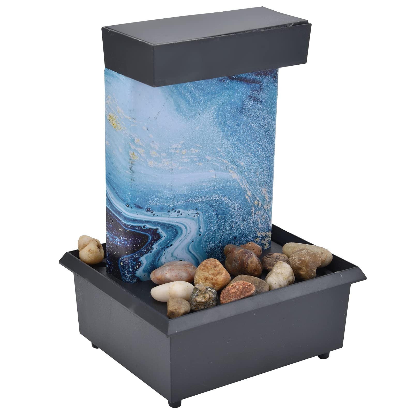 jerss Led Tabletop Fountain Waterscape Marble Decoration Desktop USB Circulation Ornaments Fountain Tabletop Base for 3V Small Tabletop Fountains