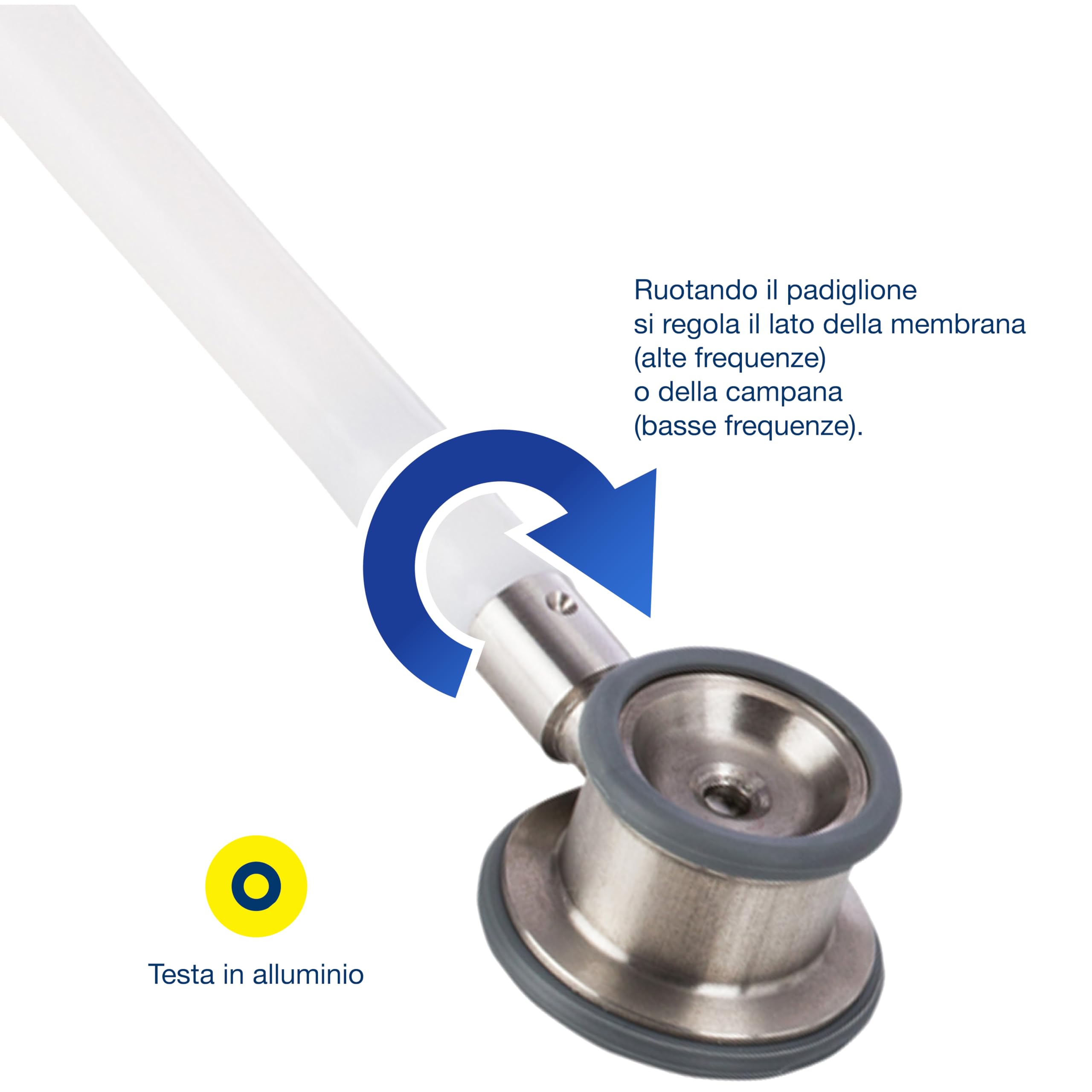 Riester - Estetoscopio Duplex 2.0, alto rendimiento acústico, con placa por nombre, aceitunas de recambio y membrana, acero inoxidable, neonatal, blanco, 32340