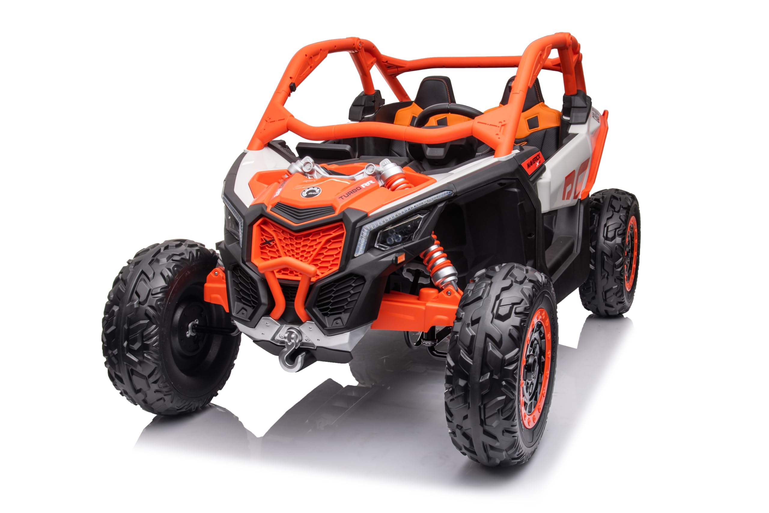 FINOOS Voiture électrique Enfant 2 Places 24V Can-Am. Maverick 4x4 Buggy 24V, 2 Places, avec télécommande 2.4Ghz, 4 x 200W Moteur, Batterie: 24V, 2-7 Ans