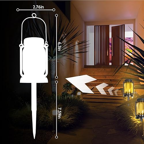 Miniatura 5 de Styleonme Decor - Faroles solares móviles para exteriores, luces de hadas de perros y mariposas, jardín temático, tarro de masón, regalos para