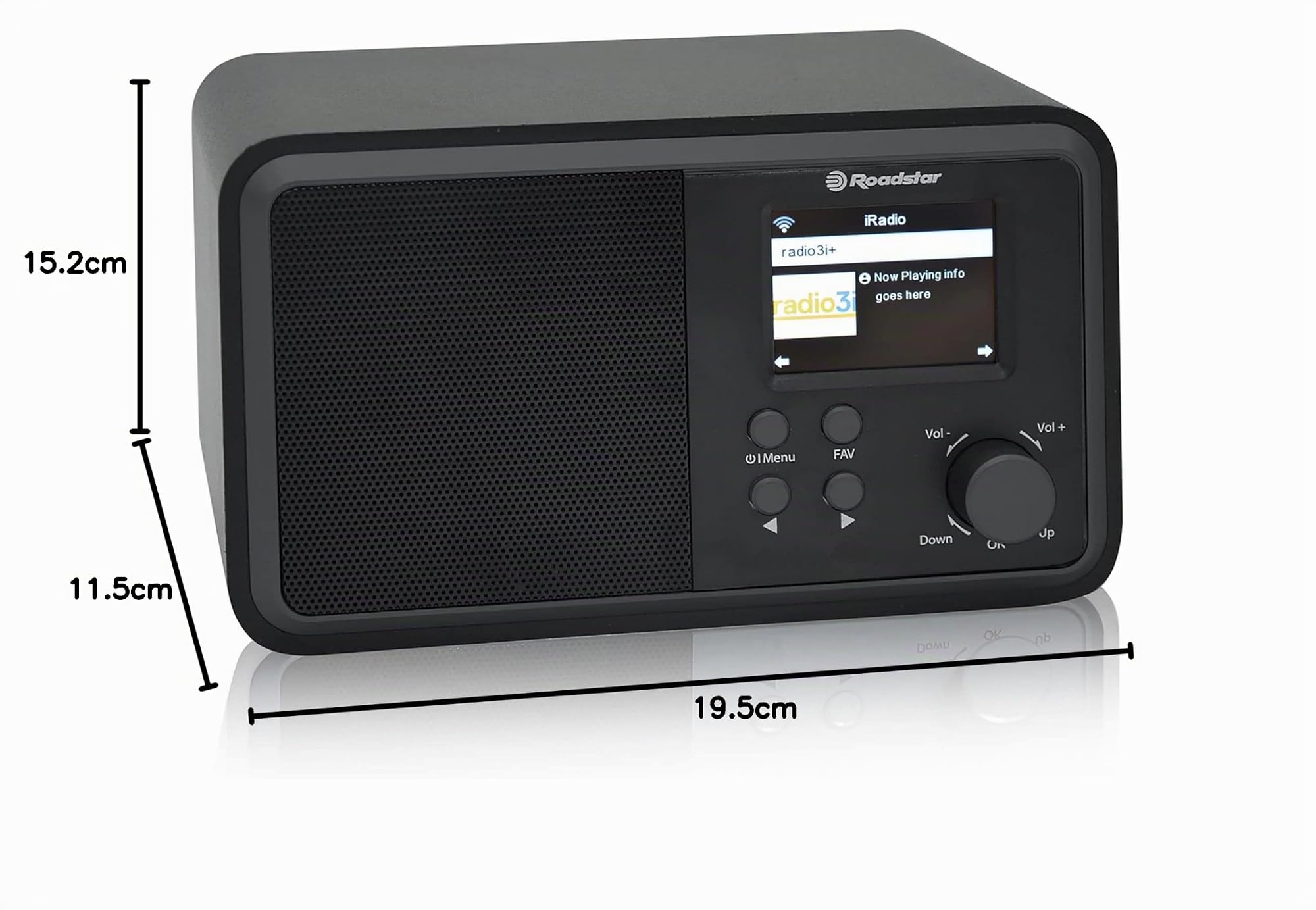 Roadstar IR-390D+BT/BK Radio Internet Wi-Fi y Digital Dab/Dab+/ FM, Bluetooth, Cargador USB, Mando a Distancia, Conexión Auriculares, Despertador con Alarma Dual, Negro
