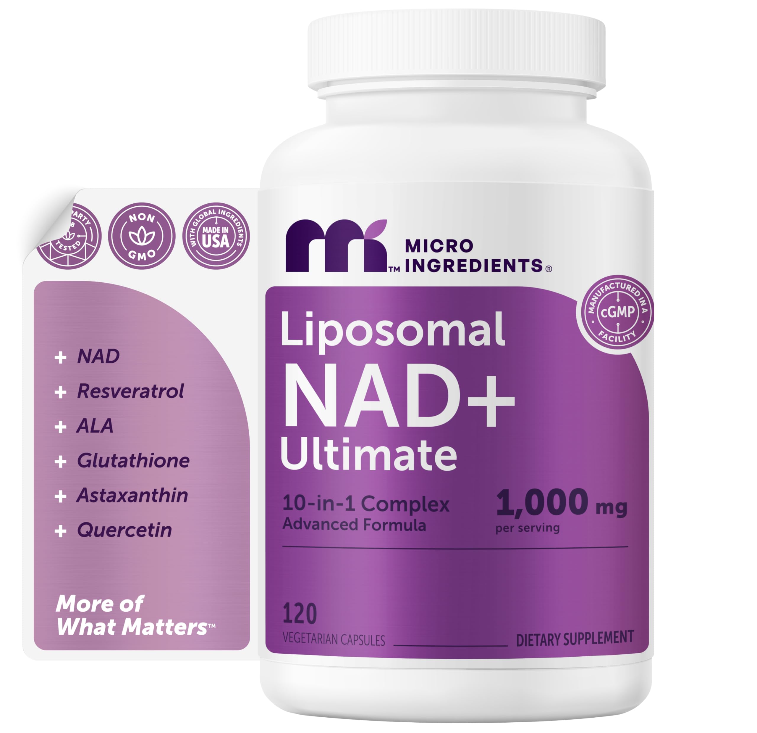 Micro Ingredients Liposomal NAD+ Ultimate Complex