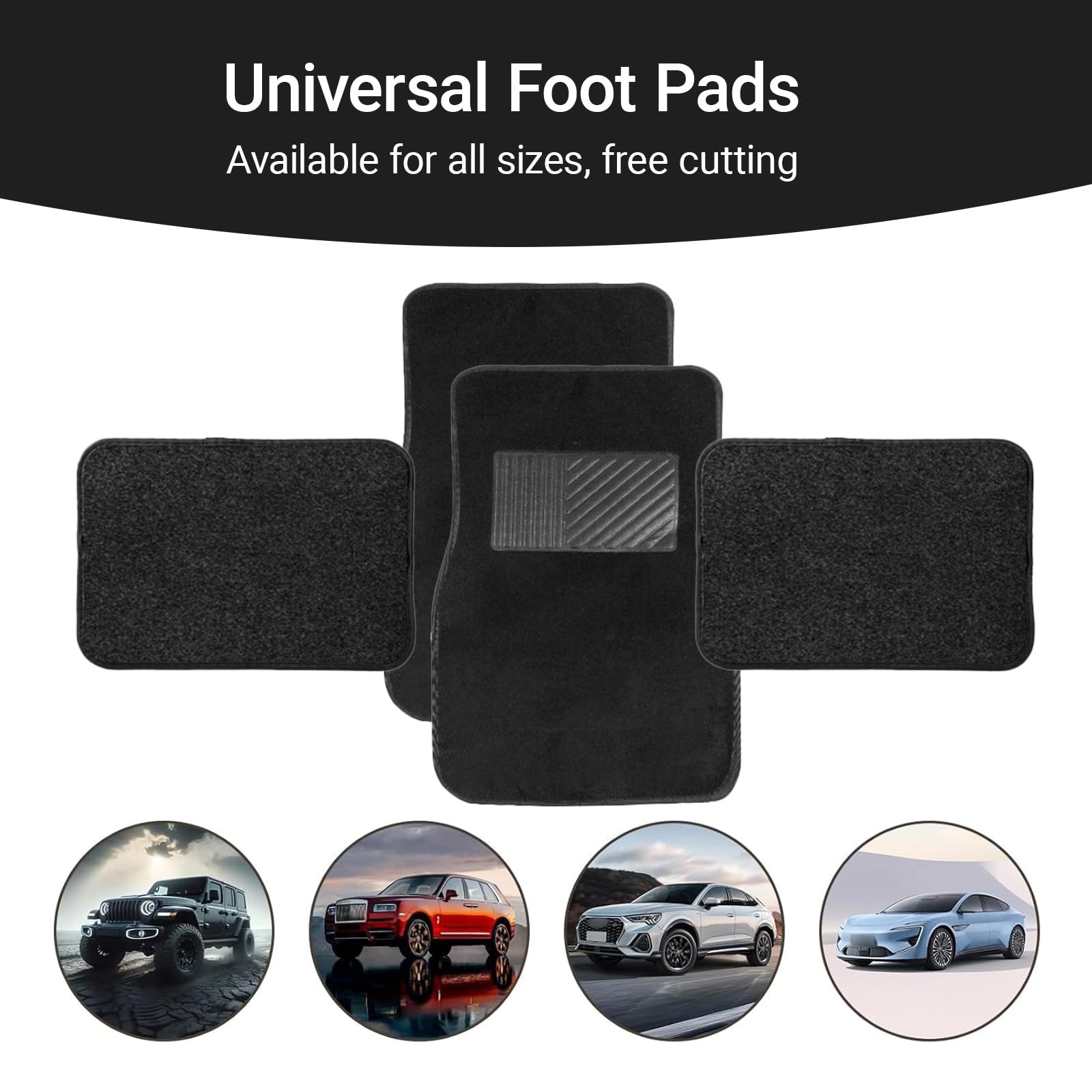 YYTQP Car Floor Mats 4 Piece Heavy Duty Carpet Vehicle Floor Mats with Driver Heel Pad All Weather — view 6