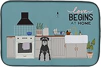 Vista 94 de Caroline's Treasures CK7824DDM - Tapete absorbente para secado de platos con diseño de bulldog inglés, rojo y blanco, para encimera de cocina, 14 x