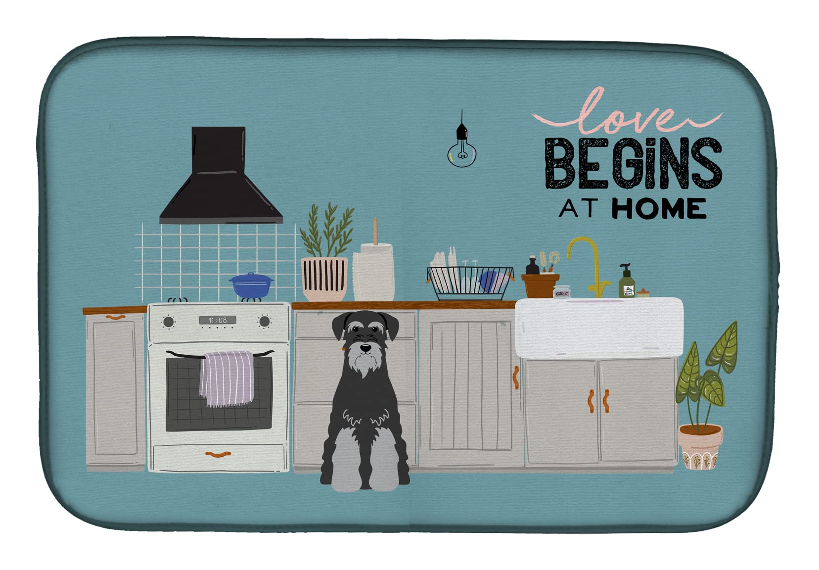 Tapis de séchage Caroline's Treasures noir pour une cuisine toujours nette