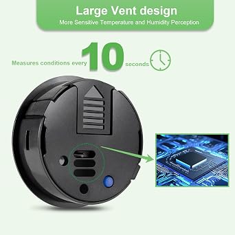 4-Pack Mini Hygrometer Thermometer Indoor Round Humidity Meter