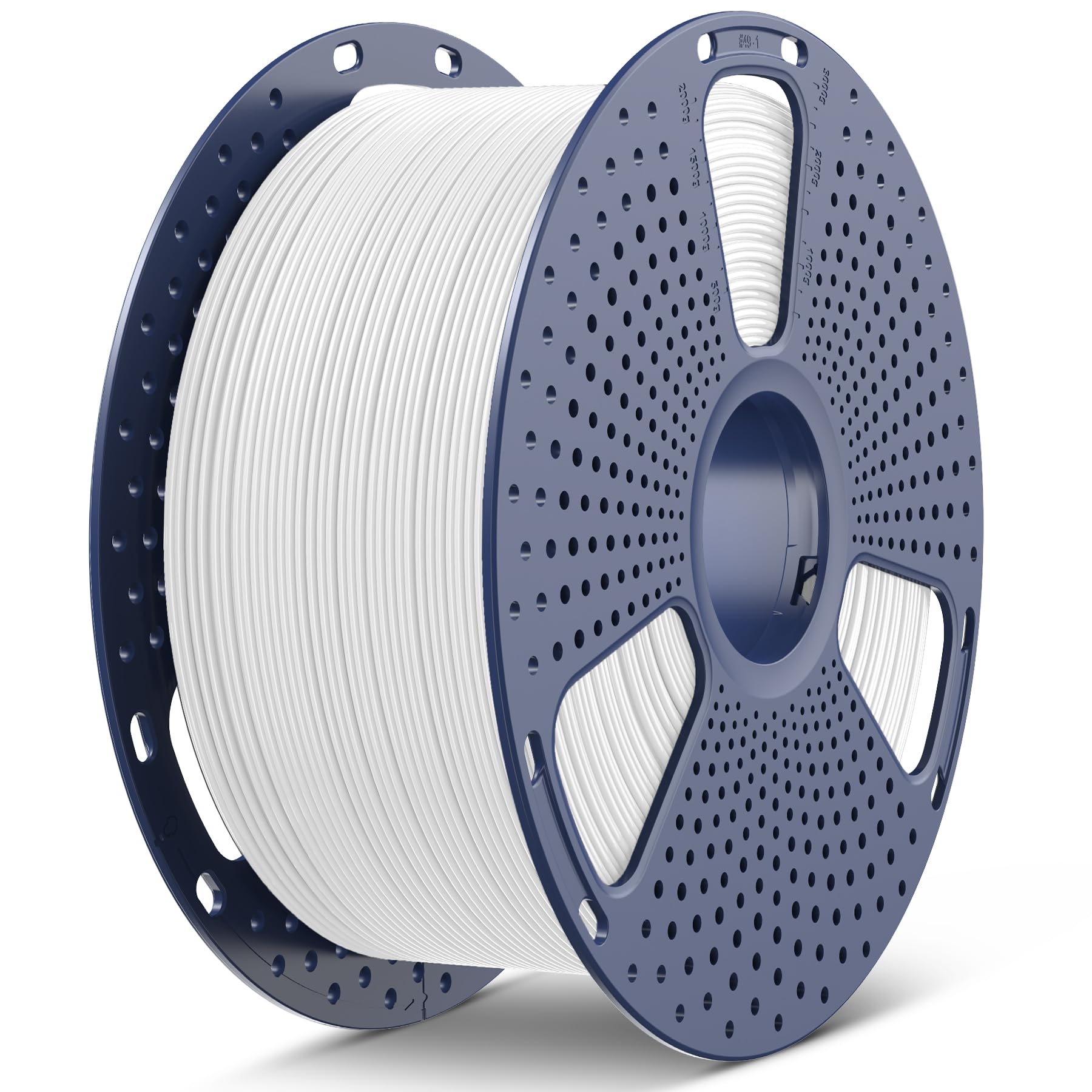 SUNLU 3KG PLA+2.0 3D Printer Filament, 3KG(6.6lbs) Large Spool PLA+ Filament 1.75mm, Tougher and Stronger, Dimensional Accuracy +/-0.02mm, 3KG/1 Spool, PLA+ White