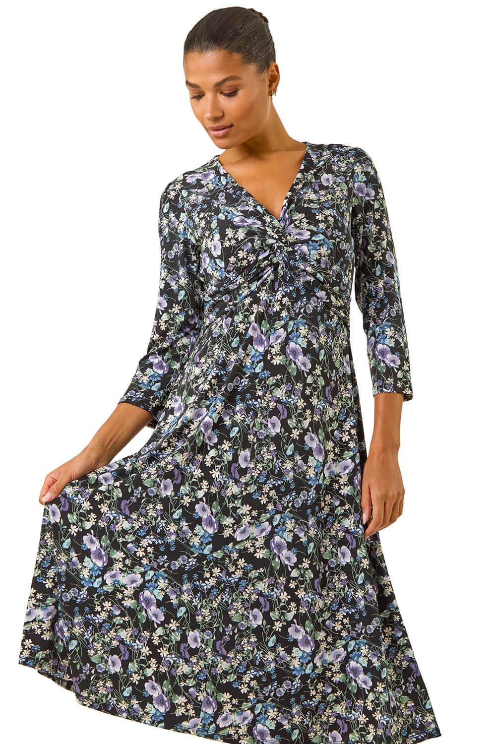 Roman - Women's Fit & Flare Dress - Size 14 - Multicolor