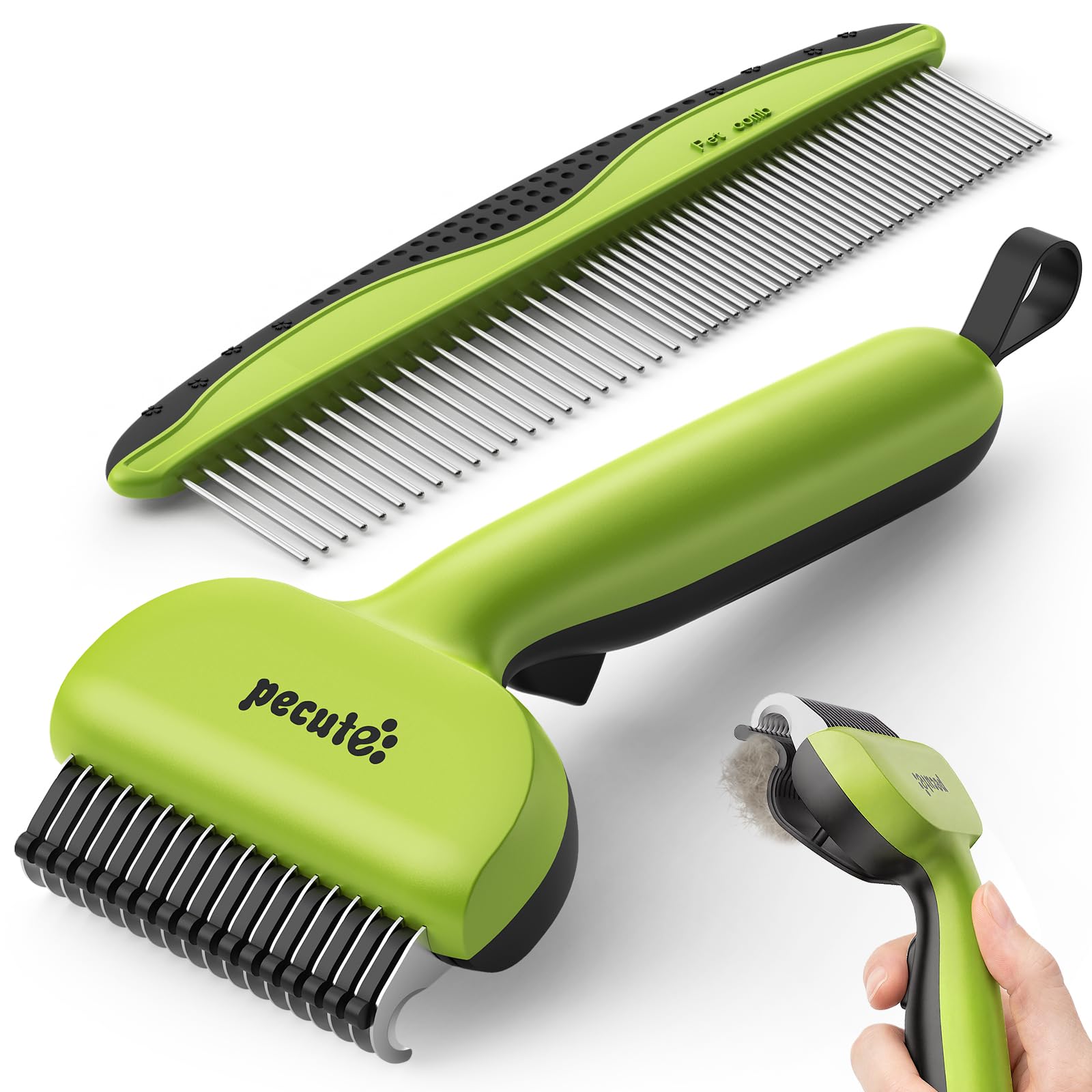 Pecute Self-Cleaning Undercoat Rake