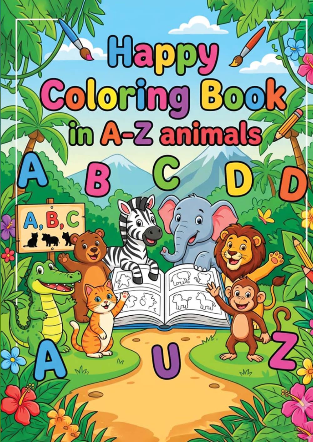 Happy Coloring Book in A–Z Animals