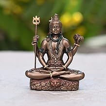 Lord Shiva Idol Shiv Padmasana Sitting Statue | Gift Fitems,Home, Temple Deco'R,Car Dashboard., 7 cm , 3.5 cm