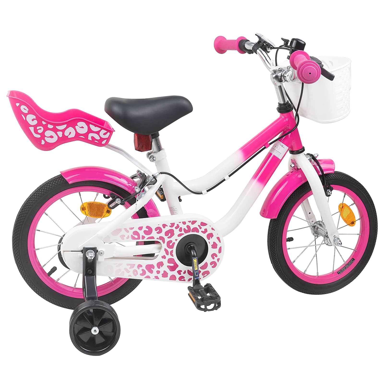 Vélo 12 pouces, cadre en acier rose