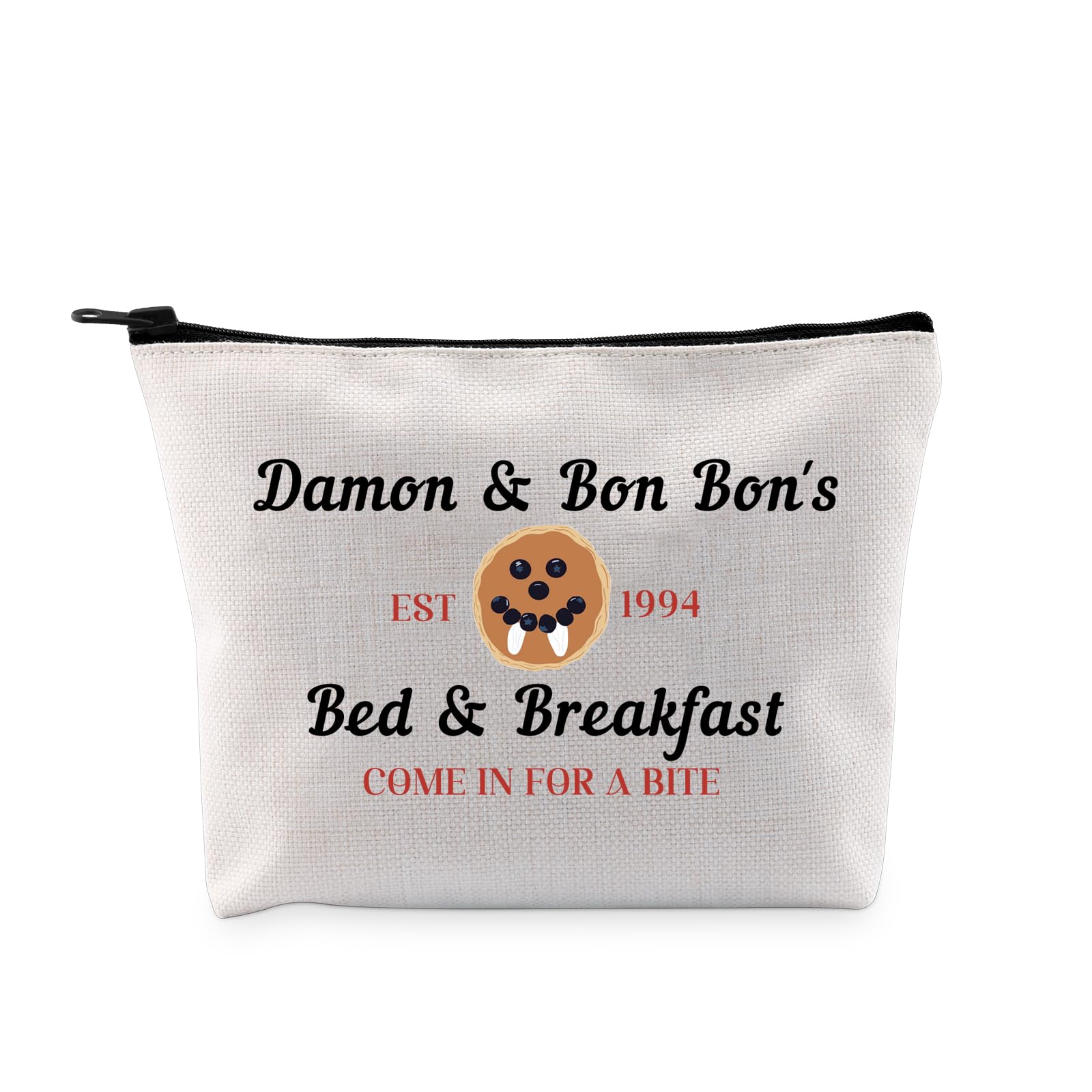 G2TUPVampire TV Show Inspired Gift Come In For A Bite Makeup Bag Fantasy Drama Fans Cosmetic Bag TVD Fans Gift TVD Merch (Come In For A Bite MB)