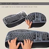 Vista 6 de Logitech K350 MK550 MK570 Wireless Wave Keyboard, protector de teclado de silicona ultrafino para Logitech K350 MK550 MK570 Accesorios de protección