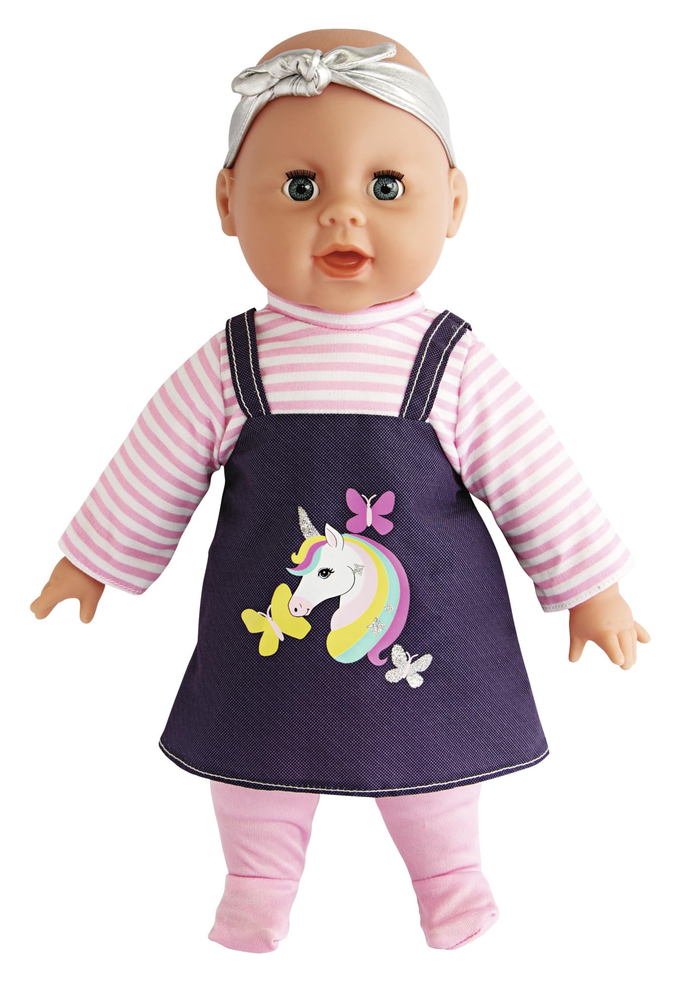 Simba Laura Gute Nacht 105400001 Sac de couchage, brosse à dents, couche, bouteille, pour poupées de 30 à 38 cm, 4 pièces, vêtements de poupée, accessoires de poupée, à partir de 3 ans : Simba
