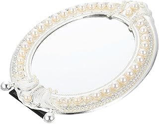 Vintage Pearl Desktop Makeup Mirror 7-inch Si...