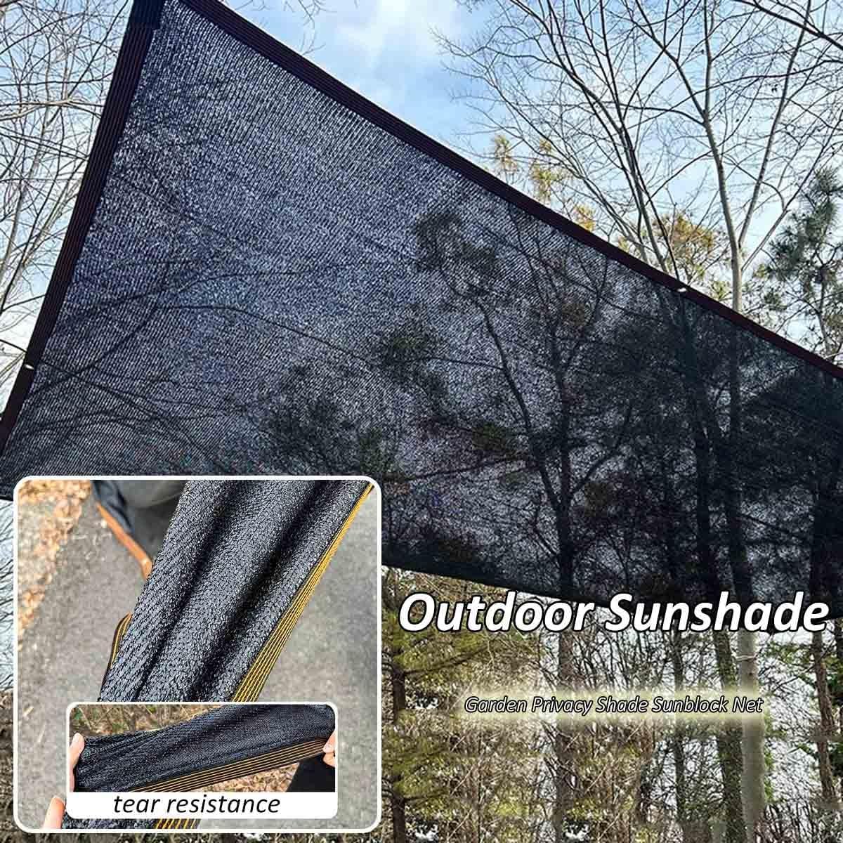 Garden Sunblock Shade Cloth Black Shading Net 80% Greenhouse Sun Shade Sail with Grommets, 2x3.0m, 2x4.0m, 3x3.0m, 3x6.0m, 4X5.0m, 6x6.0m, 8x8.0m(3x4.0 m)