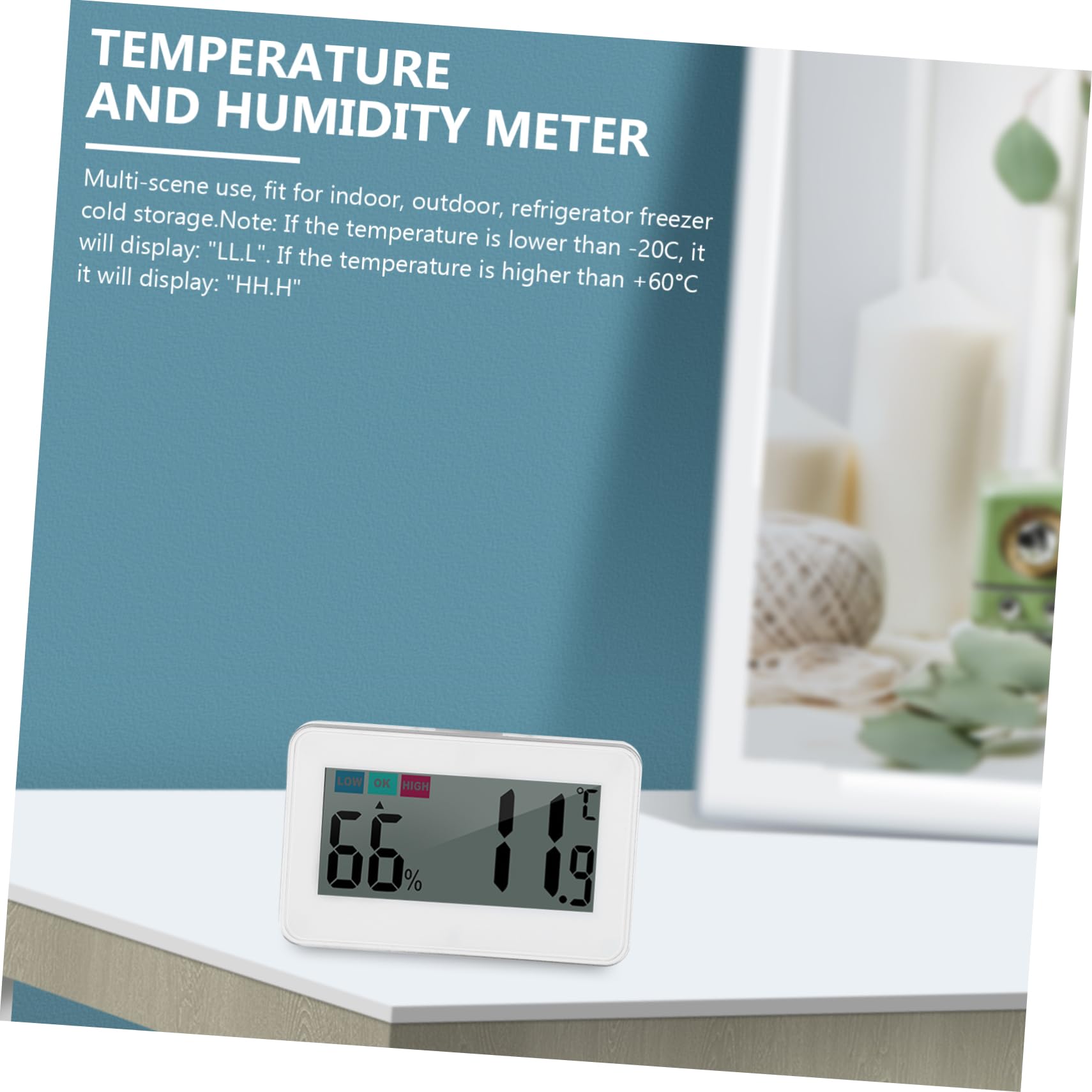 TOPBATHY 3 Pz termometro igrometro misuratore di temperatura da tavolo frigobar warehouse wharehouse misuratore di umidità sensore di temperatura mini addominali bianca
