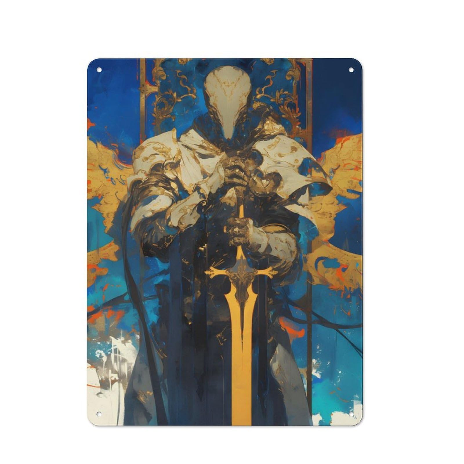Junmoney Guardian Angel Blade 40X30cm Vintage Metal Plaque With For Garage Or Workshop, A Christmas Gift For People Styling Garage And Workshop