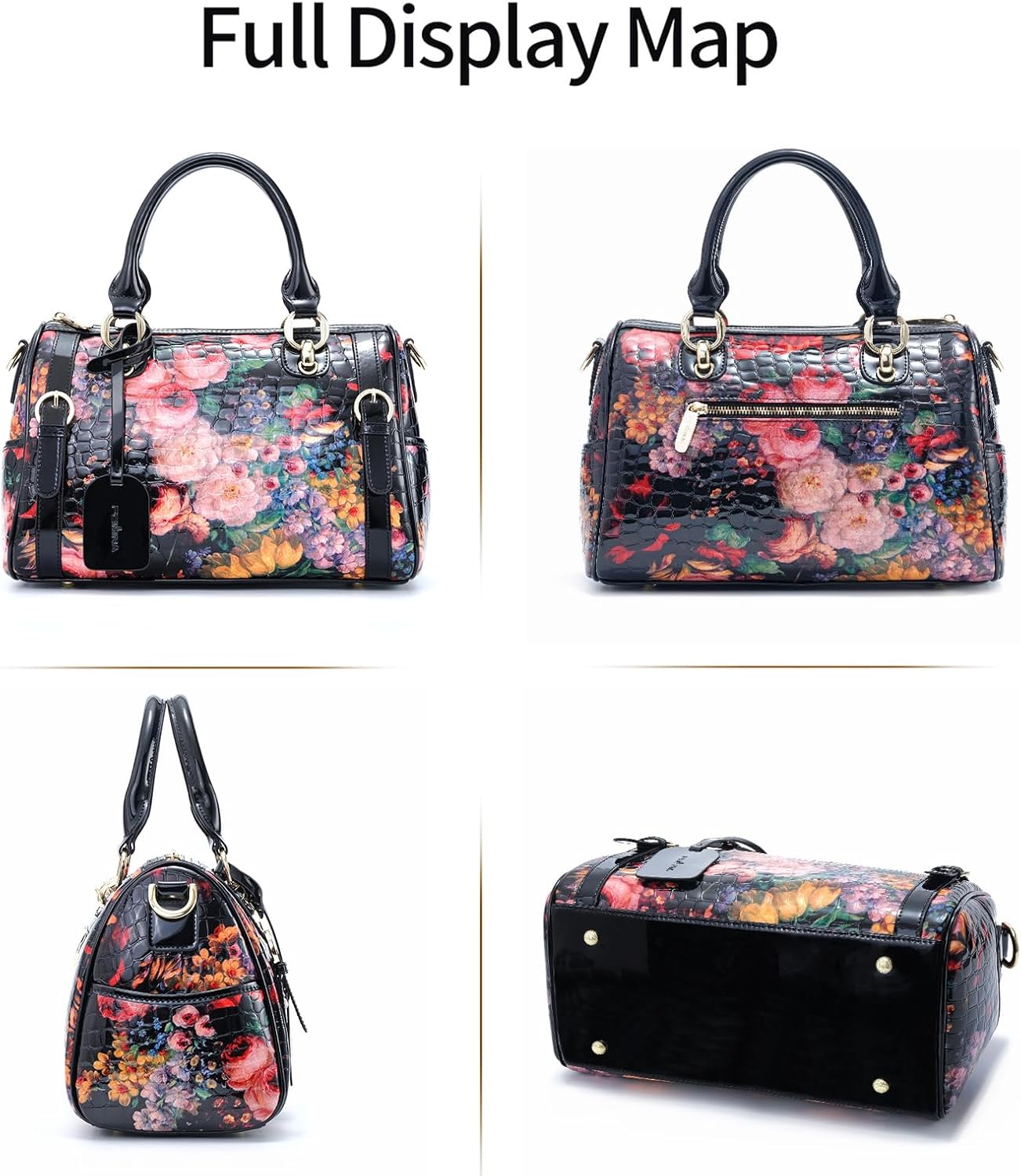 Women's Large Genuine Leather Shoulder Handbags, Luxury Tote Bag Premium Purse Crossbody Bags with Detachable Shoulder Strap - Image 3