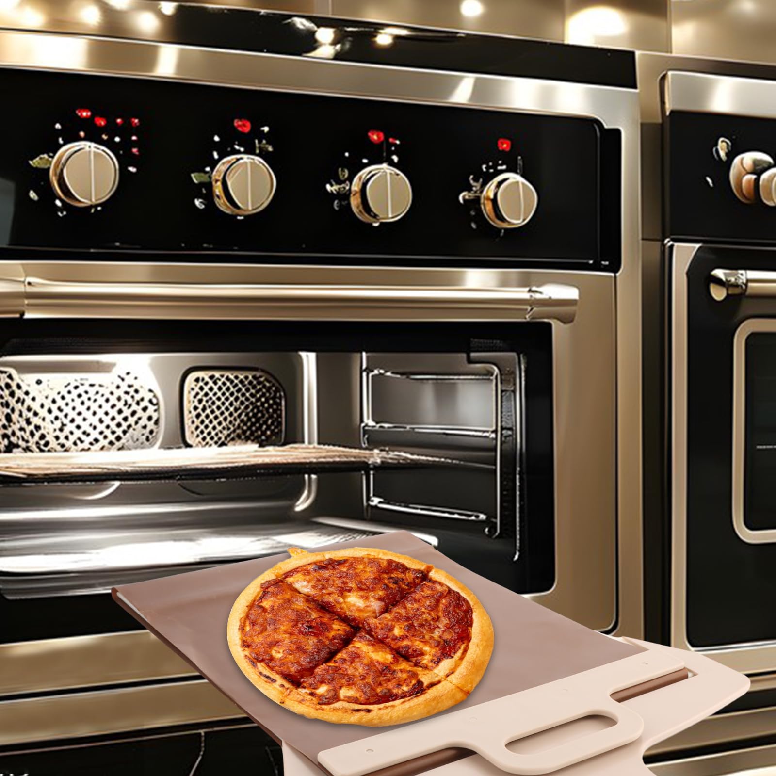 Pizzaschieber mit Antihaftbeschichtung, 30,5 cm, Pizzaschaufel, Pizzaschaufel, Pizzaschaufel, Pizzabrett, Pizzaofen-Zubehör, 2 Stück