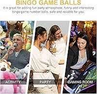 Vista 8 de 49 bolas de bingo de repuesto de plástico numeradas de 1 a 49, para noches de bingo, rifas y más, reemplazos perdidos de bolas de bingo (rojo + azul)