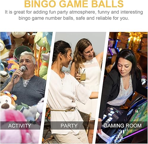 Miniatura 8 de 49 bolas de bingo de repuesto de plástico numeradas de 1 a 49, para noches de bingo, rifas y más, reemplazos perdidos de bolas de bingo (rojo + azul)