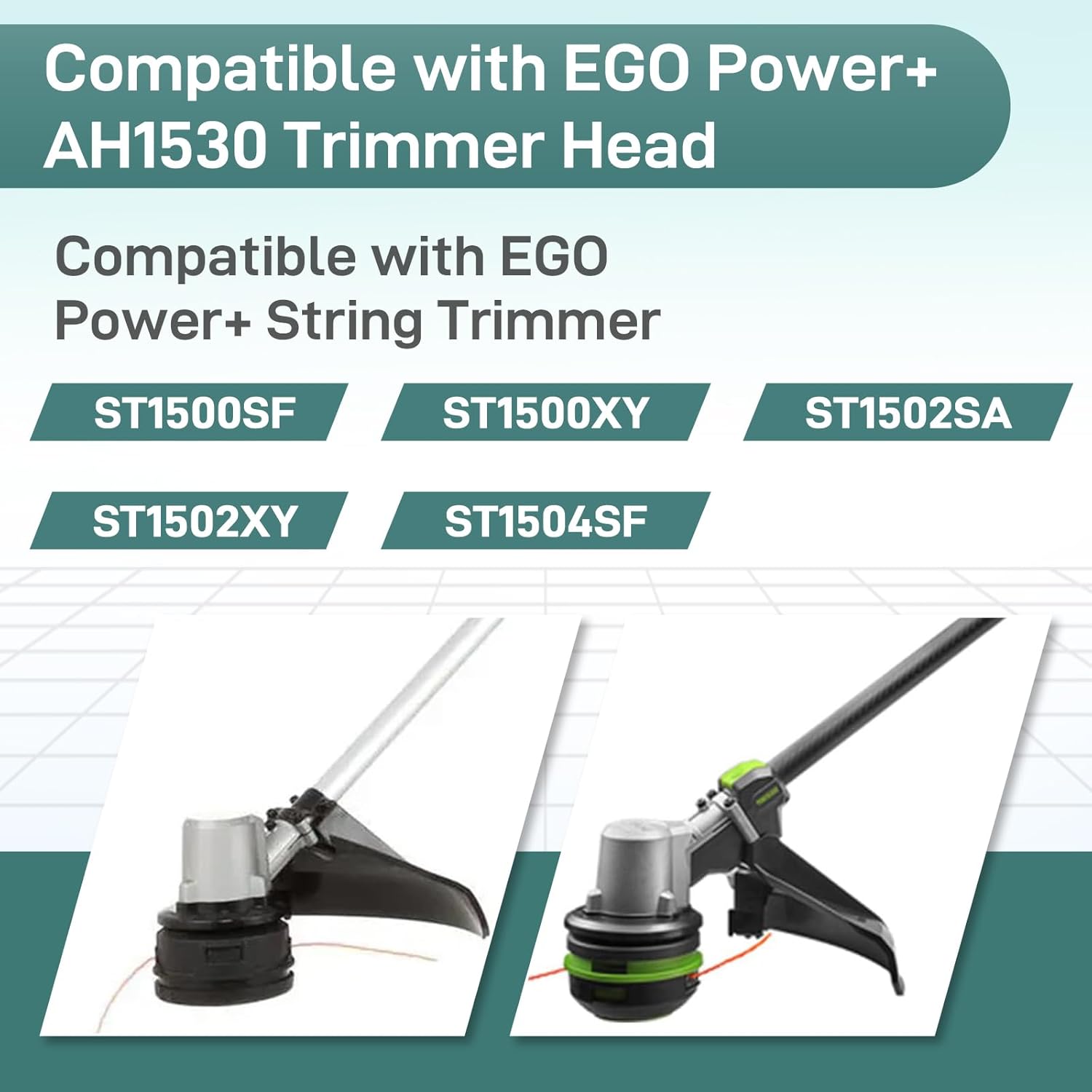 AH1530 Lower Housing Assembly Bump Cap Compatible with EGO AH1530 Trimmer Head (Spins-Clockwise) ST1500SF,ST1500XY,ST1502SA,ST1502XY,ST1504SF, 1PACK