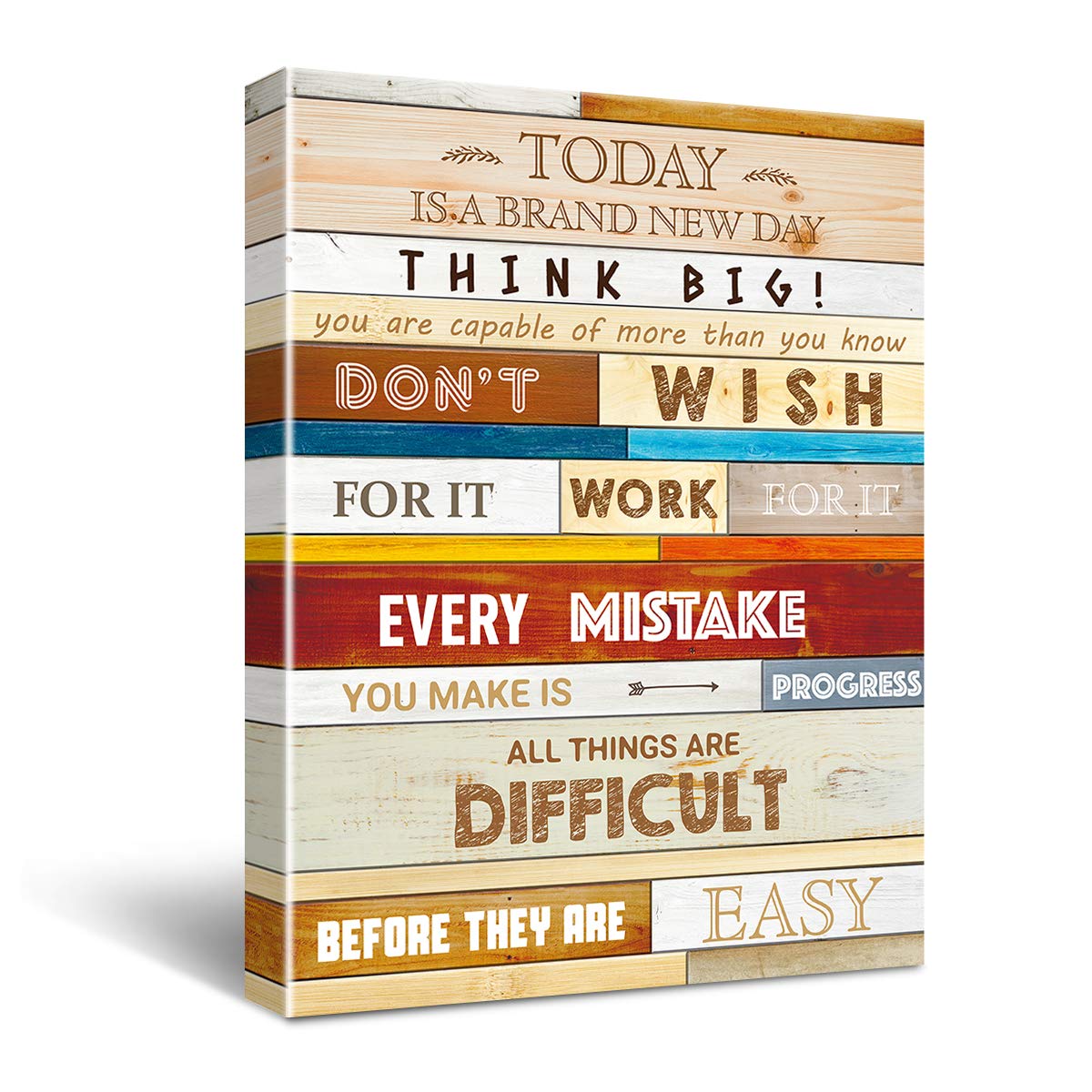 yuzi-n Inspirational Quotes Canvas Wall Art for Office Living Room Bedroom Office Teen Boy Girl Room Decor